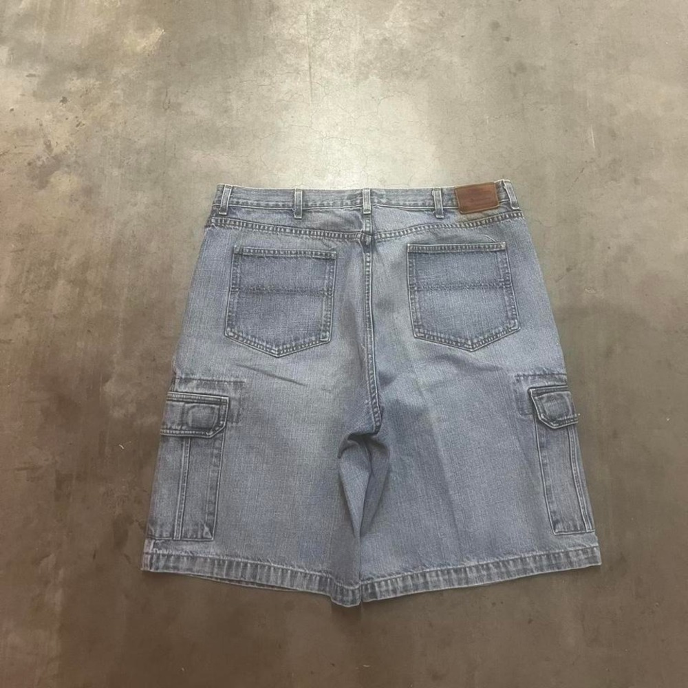 Vintage Y2K baggy Tommy Hilfiger‎ cargo light wash jorts